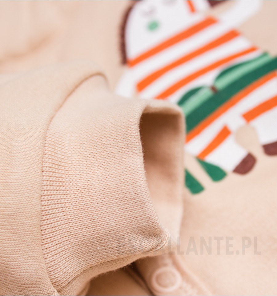 Dwustronna kurtka niemowlęca WESOŁE ZWIERZAKI z bawełny organicznej dla chłopca