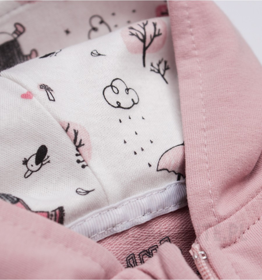 Bluza niemowlęca JESIENNE JEŻYKI z bawełny organicznej dla dziewczynki