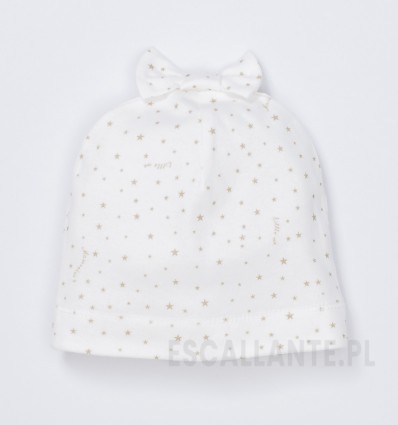 Czapka niemowlęca MY STAR z bawełny organicznej dla dziewczynki