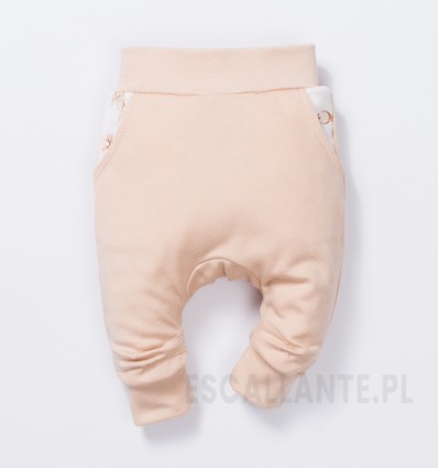 Spodnie niemowlęce ŻÓŁWIK z bawełny organicznej dla chłopca