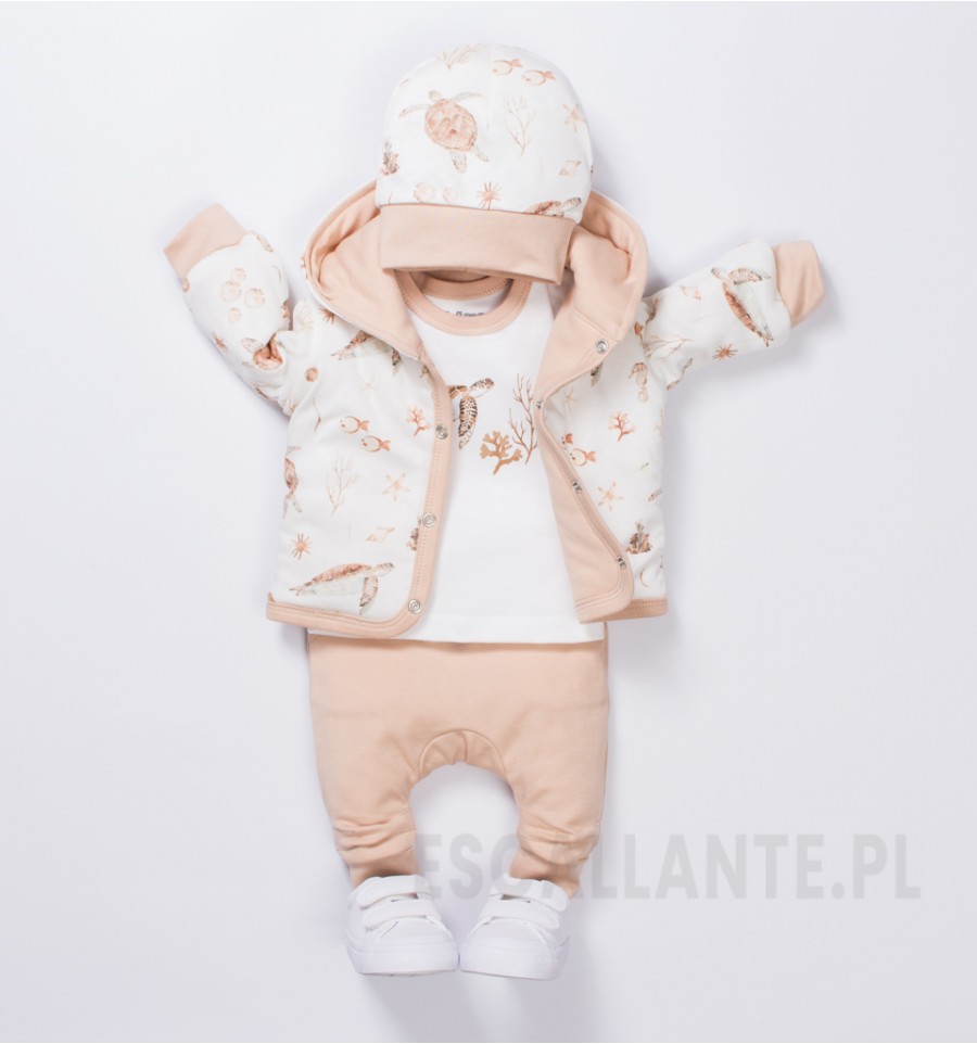 Bluzka niemowlęca ŻÓŁWIK z bawełny organicznej dla chłopca