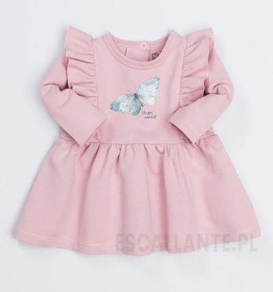 Sukienka niemowlęca MOTYLKI z bawełny organicznej