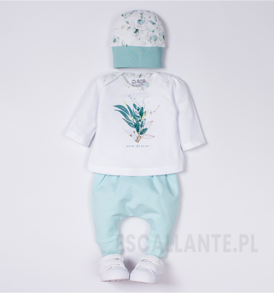 Bluzka niemowlęca EUKALIPTUS z bawełny organicznej dla dziewczynki