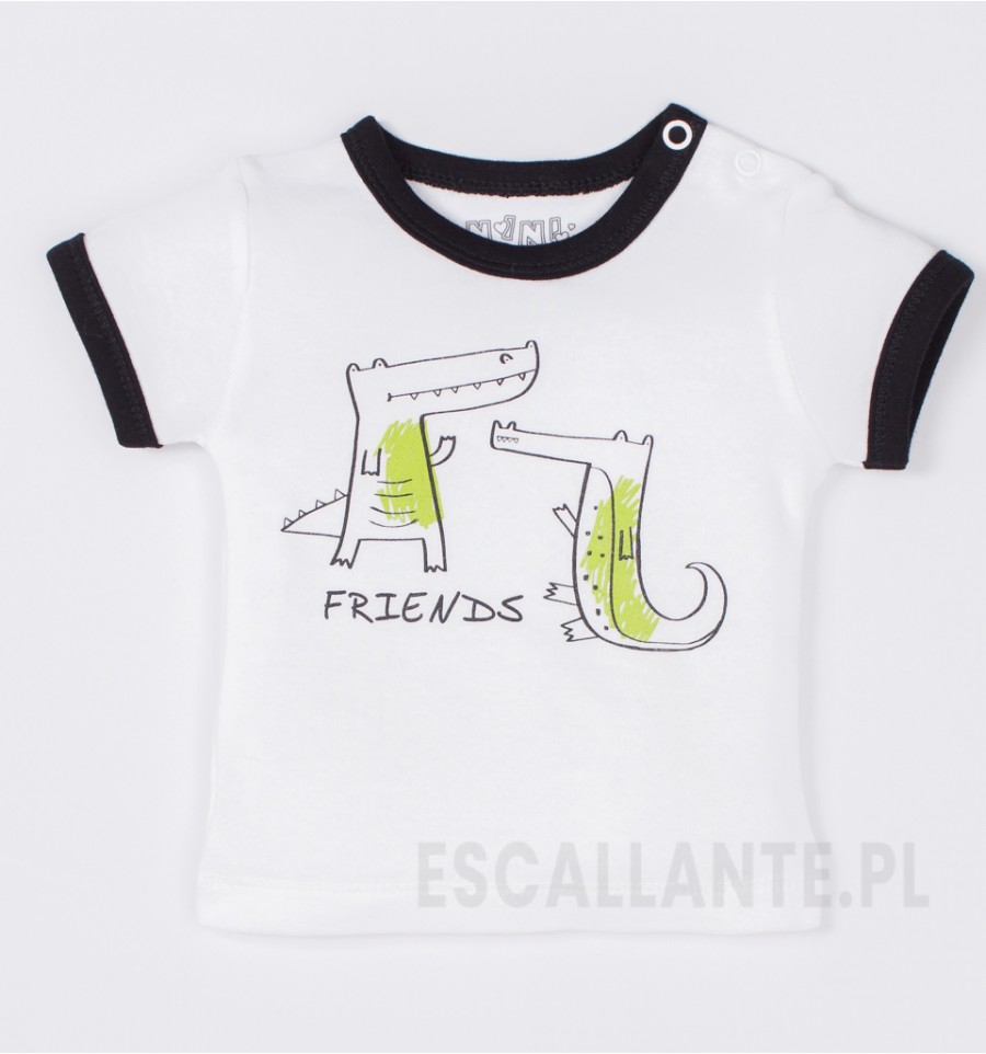 T-shirt niemowlęcy KROKODYL z bawełny organicznej dla chłopca