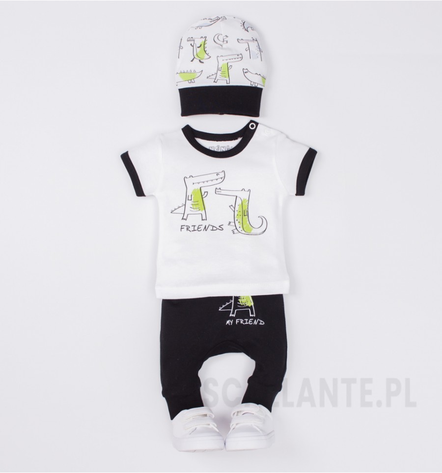 T-shirt niemowlęcy KROKODYL z bawełny organicznej dla chłopca