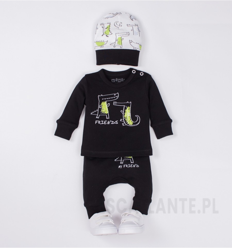 Bluzka niemowlęca KROKODYL z bawełny organicznej dla chłopca