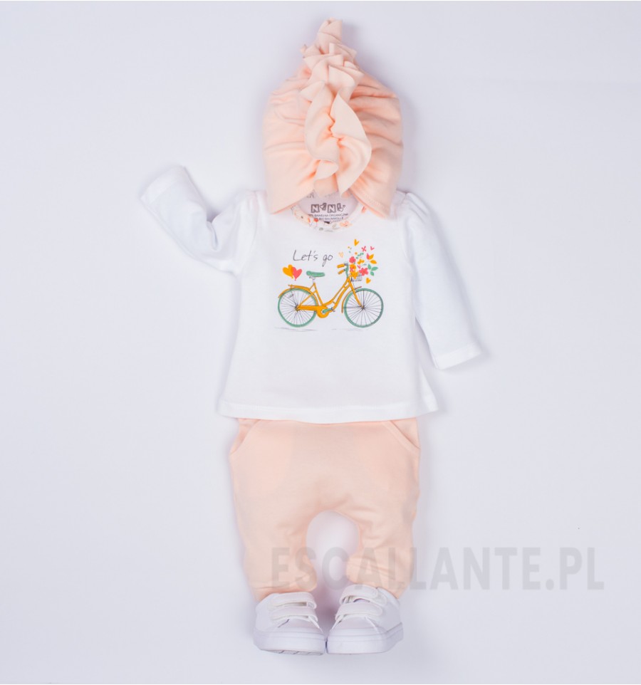 Spodnie niemowlęce KOLORY WIOSNY z bawełny organicznej dla dziewczynki