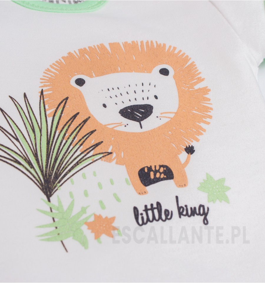 T-shirt niemowlęcy LION z bawełny organicznej dla chłopca
