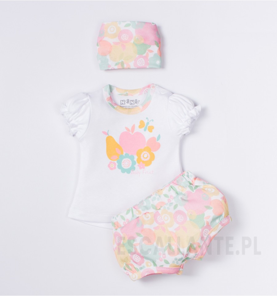 T-shirt niemowlęcy BABY FRUIT z bawełny organicznej dla dziewczynki
