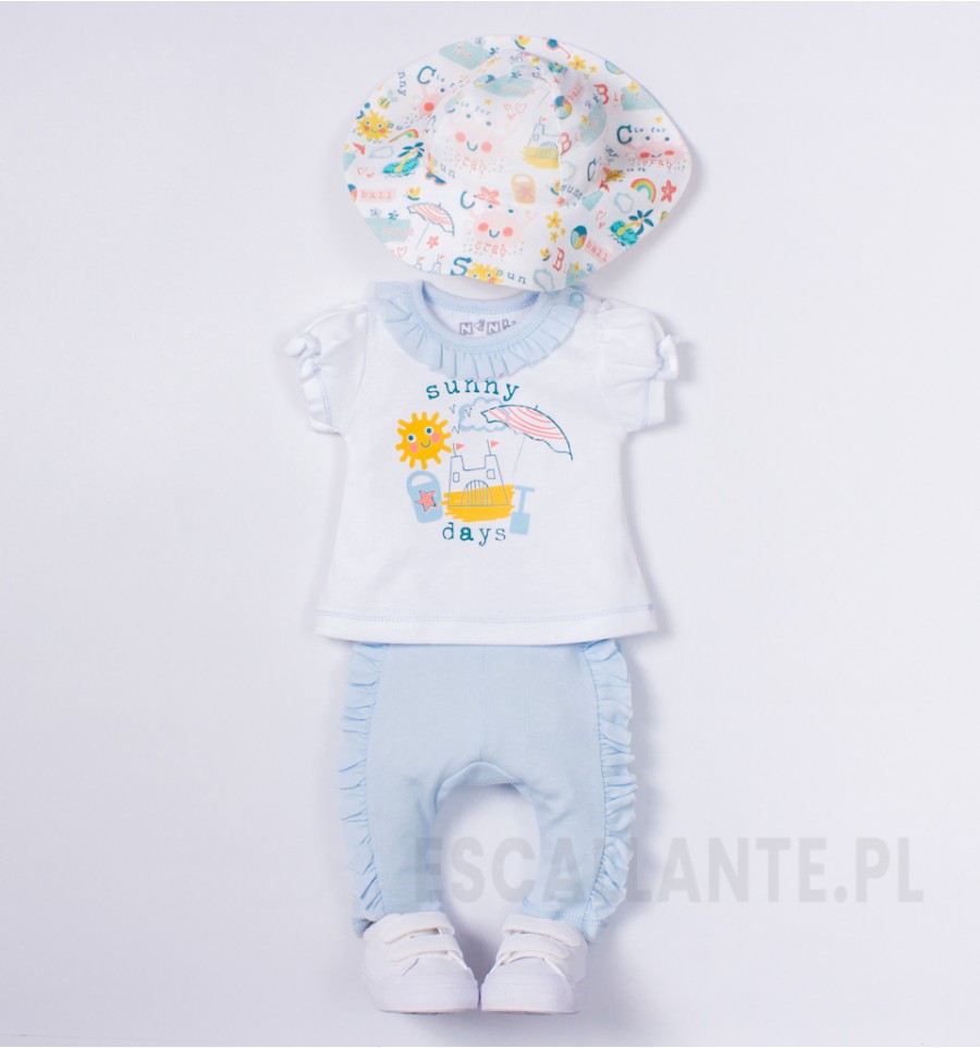 Spodnie niemowlęce SUMMER VIBES z bawełny organicznej dla dziewczynki