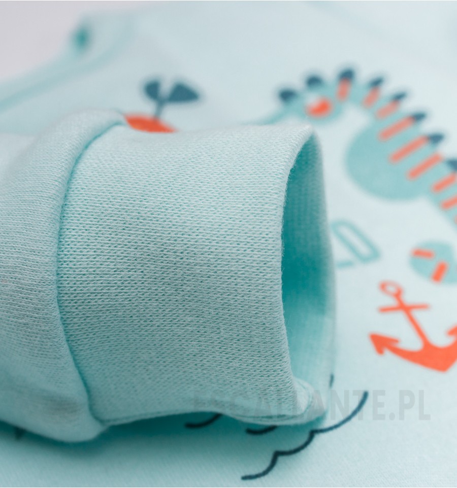Bluzka niemowlęca OCEAN z bawełny organicznej dla chłopca