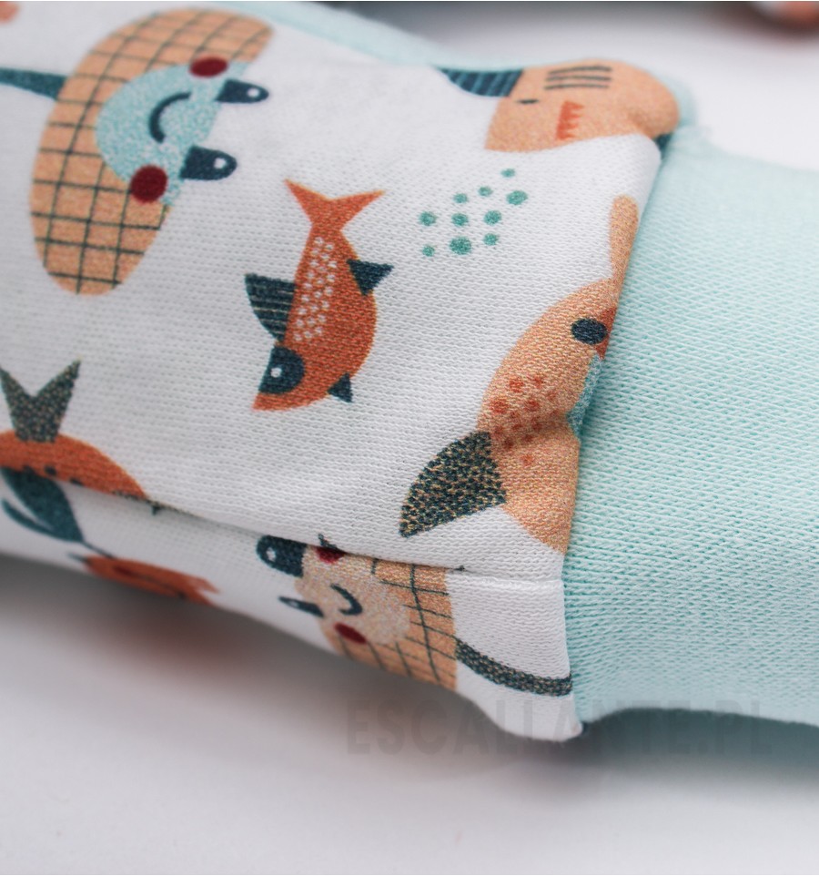 Spodnie niemowlęce OCEAN z bawełny organicznej dla chłopca