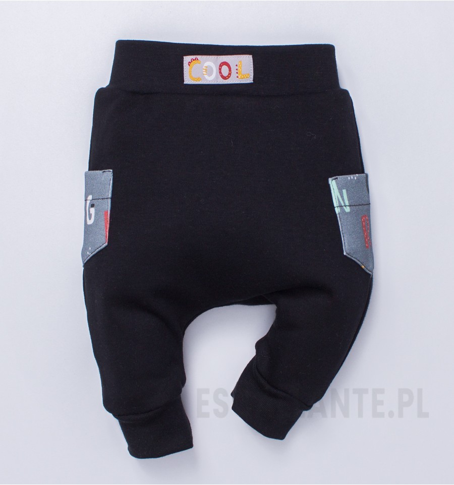 Spodnie niemowlęce ABECADŁO z bawełny organicznej dla chłopca