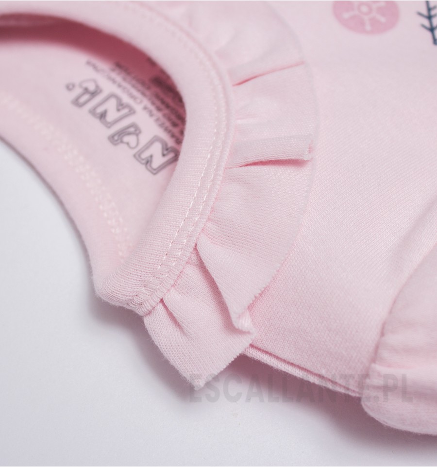 Różowe body niemowlęce MAGIC FOREST z bawełny organicznej dla dziewczynki
