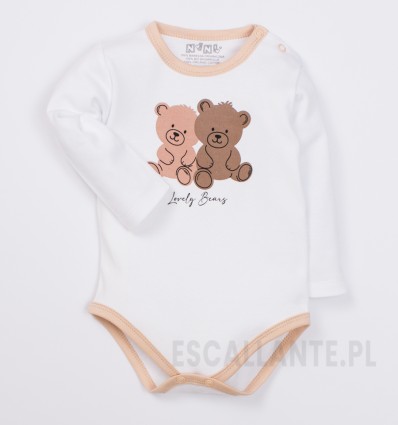 Body niemowlęce MISIE z bawełny organicznej dla dziewczynki