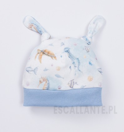 Czapka niemowlęca MINI MARINE z bawełny organicznej dla chłopca