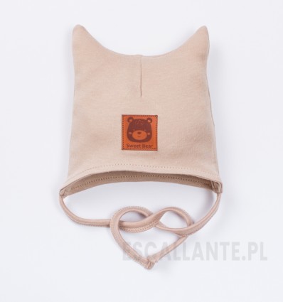 Czapka niemowlęca BABY BEAR z bawełny organicznej dla chłopca