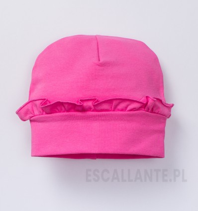 Czapka niemowlęca ZEBRA z bawełny organicznej dla dziewczynki