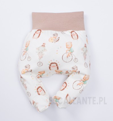 Półśpiochy niemowlęce ANIMAL SHOW z bawełny organicznej dla dziewczynki