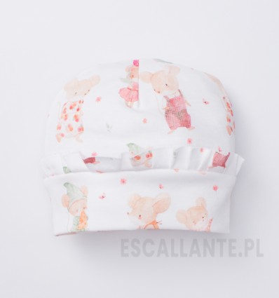 Czapka niemowlęca MINI MOUSE z bawełny organicznej dla dziewczynki