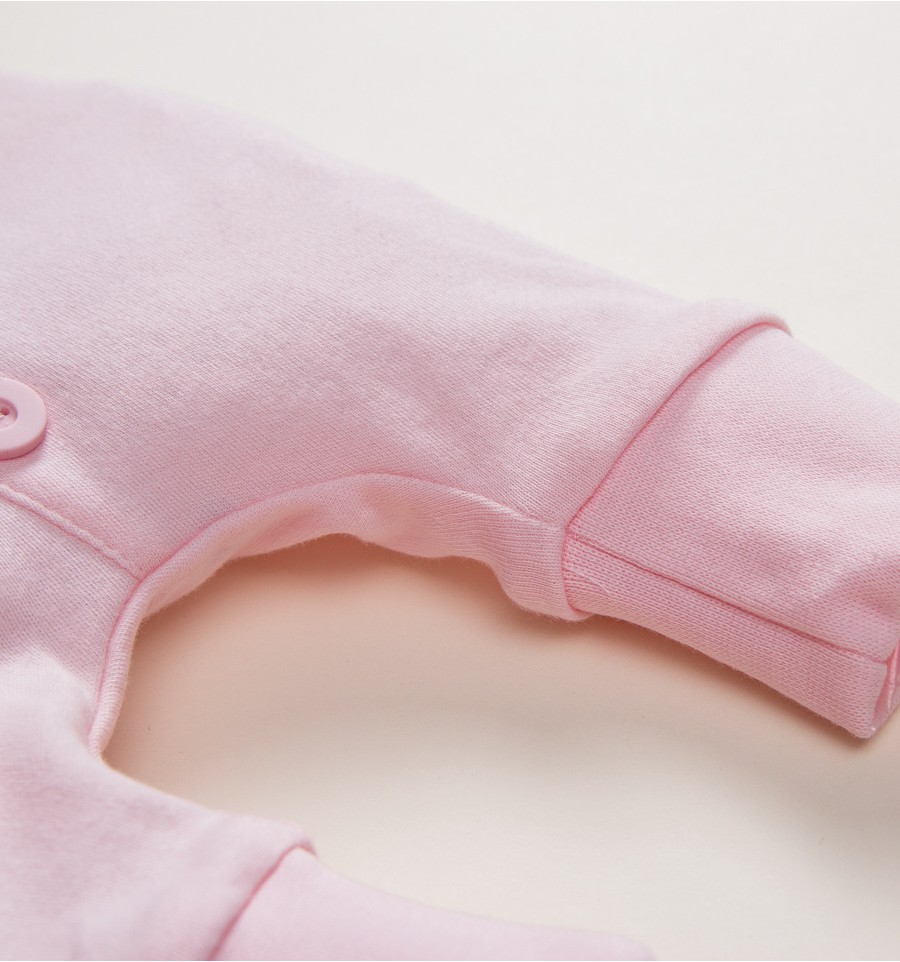 Różowe spodnie niemowlęce PARADISE z bawełny organicznej