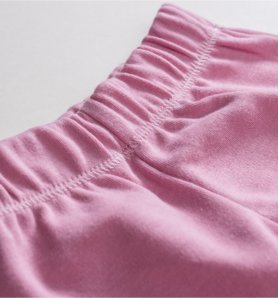 Różowe szorty niemowlęce OAZA z bawełny organicznej dla dziewczynki