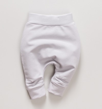 Szare spodnie niemowlęce HELIKOPTER z bawełny organicznej dla chłopca