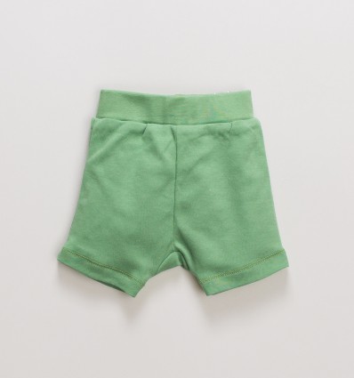 Zielone szorty niemowlęce TUKAN z bawełny organicznej dla chłopca