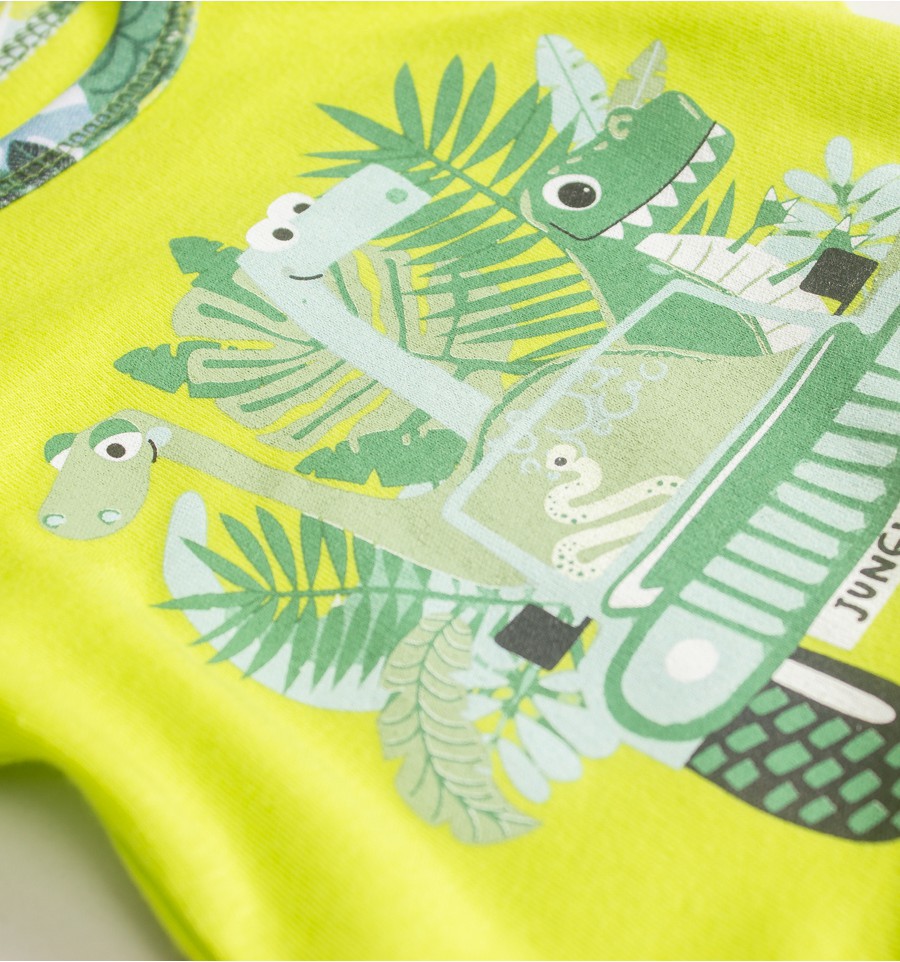 Pistacjowy t-shirt niemowlęcy TUKAN z bawełny organicznej dla chłopca