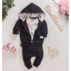 Czarna bluza niemowlęca MAGNOLIA z bawełny organicznej dla dziewczynki