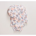 Kwieciste body niemowlęce MAGNOLIA z bawełny organicznej dla dziewczynki