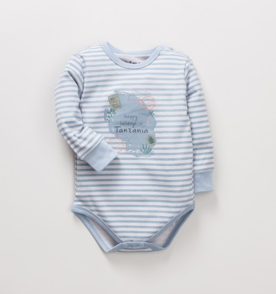Body niemowlęce z bawełny organicznej dla chłopca
