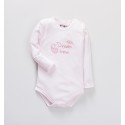 Jasnoróżwe body niemowlęce Dreams z bawełny organicznej dla dziewczynki