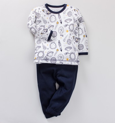 Piżama niemowlęca z bawełny organicznej dla chłopca