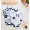 Body niemowlęce wzór MORO NINI z bawełny organicznej dla chłopca