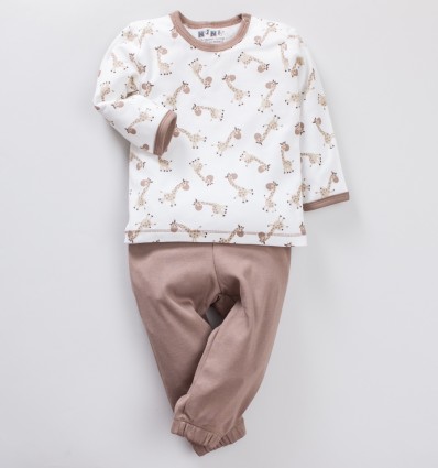 Piżama niemowlęca z bawełny organicznej dla chłopca