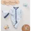 Czapka niemowlęca DINO z bawełny organicznej dla chłopca