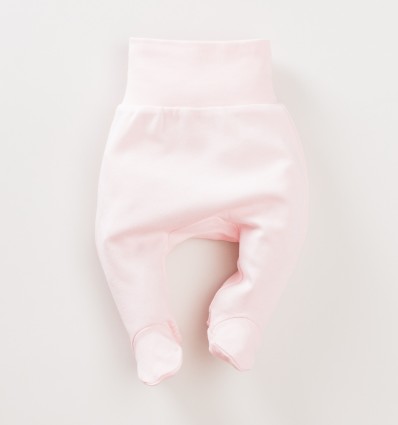 Różowe półśpiochy niemowlęce BEST FRENDS z bawełny organicznej dla dziewczynki