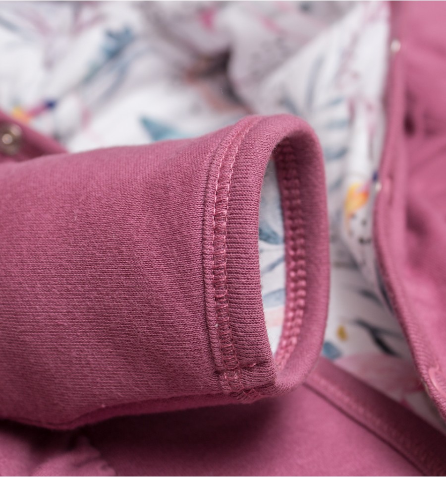 Kurtka niemowlęca TROPIKI z bawełny organicznej dla dziewczynki