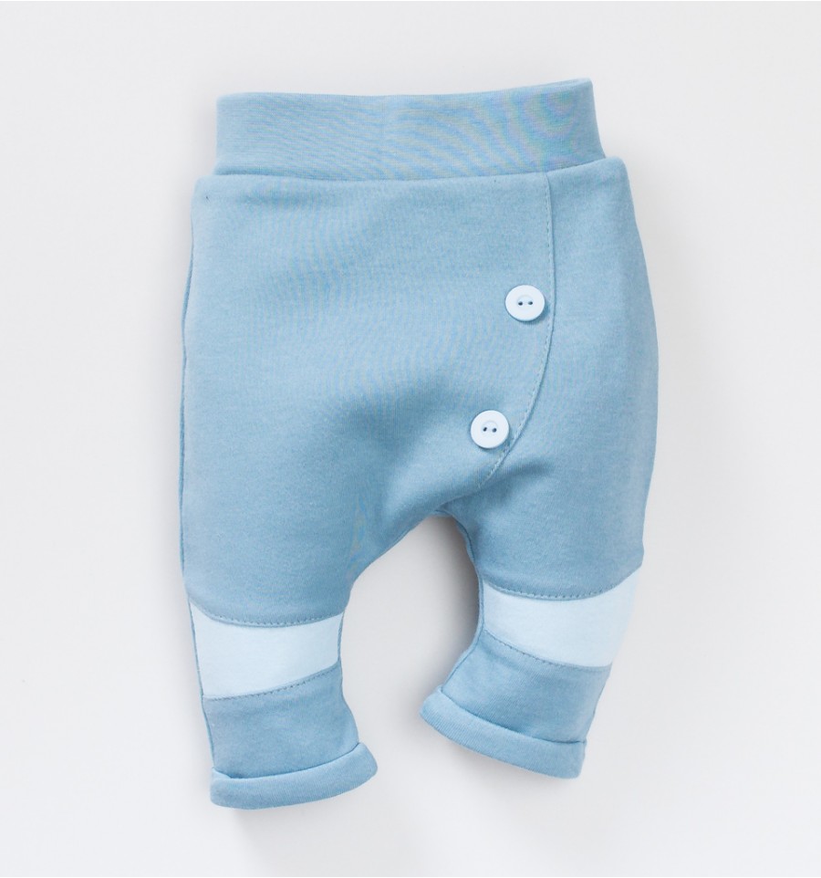 Spodnie niemowlęce WESOŁE CYFERKI z bawełny organicznej dla chłopca