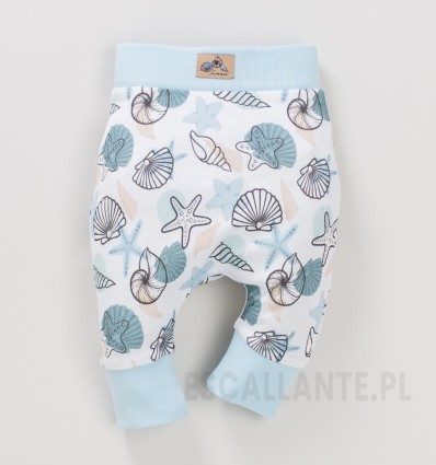 Spodnie niemowlęce Morska Podróż z bawełny organicznej dla chłopca