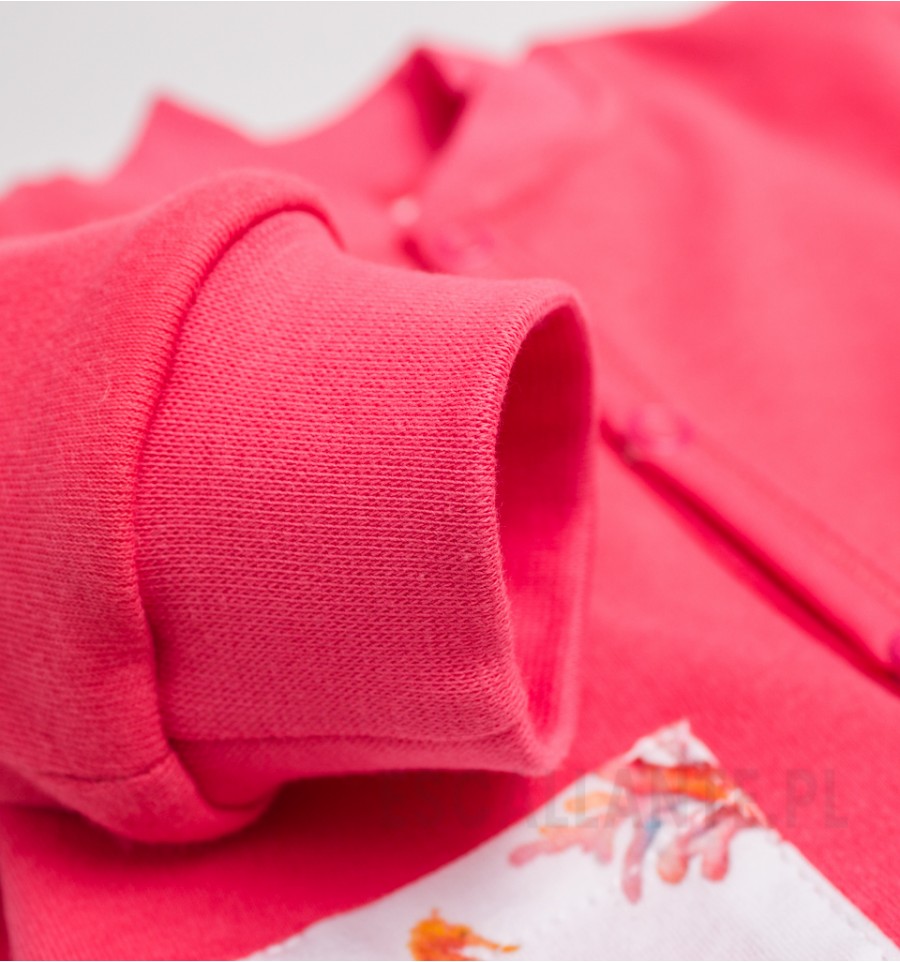 Bluza niemowlęca RAFA KORALOWA z bawełny organicznej dla dziewczynki