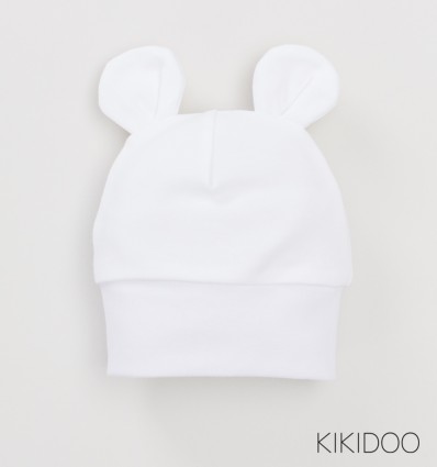 Czapka niemowlęca z uszami KIKIDOO SIMPLE