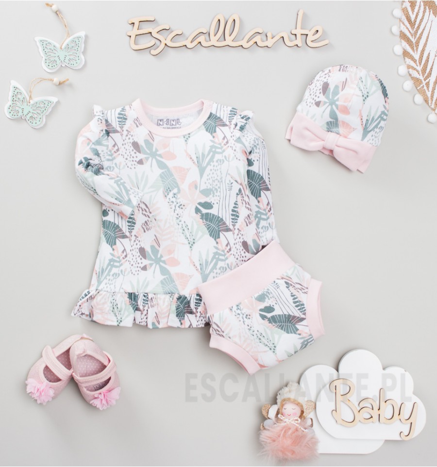 Sukienka niemowlęca MINT & PINK z bawełny organicznej