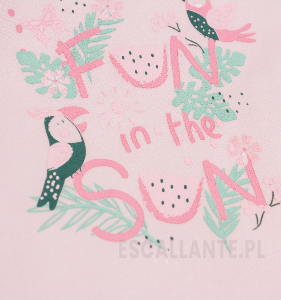 Różowa bluzka niemowlęca MINT & PINK z bawełny organicznej dla dziewczynki