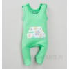 Zielone śpiochy niemowlęce SAFARI TRIP z bawełny organicznej dla chłopca